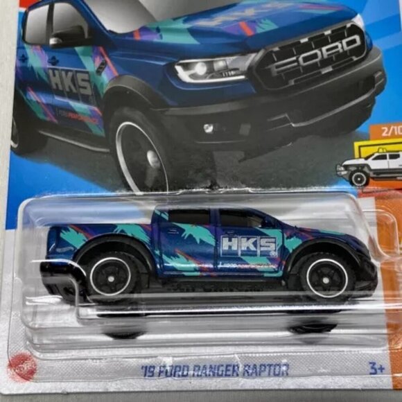 Hot Wheels '19 Ford Ranger Raptor HKS 43/250 Blue HW Hot Trucks 2/10 New 2024 - Picture 12 of 12